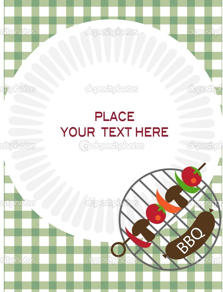 Bbq Party Invitation Template â Stock Vector Â© Zoya_lipets  12269900